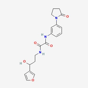 N1-(3-(furan-3-yl)-3-hydroxypropyl)-N2-(3-(2-oxopyrrolidin-1-yl)phenyl)oxalamide