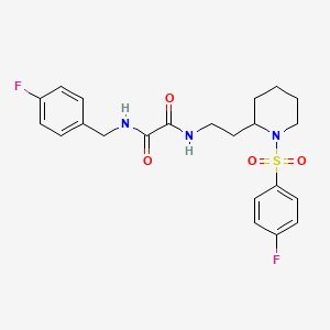 N1-(4-fluorobenzyl)-N2-(2-(1-((4-fluorophenyl)sulfonyl)piperidin-2-yl)ethyl)oxalamide