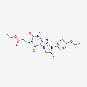 ethyl 3-(8-(4-ethoxyphenyl)-1,7-dimethyl-2,4-dioxo-1H-imidazo[2,1-f]purin-3(2H,4H,8H)-yl)propanoate