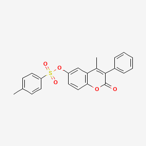 4-methyl-2-oxo-3-phenyl-2H-chromen-6-yl 4-methylbenzenesulfonate