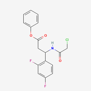 molecular formula C17H14ClF2NO3 B2877162 Phenyl 3-[(2-chloroacetyl)amino]-3-(2,4-difluorophenyl)propanoate CAS No. 2248959-90-0