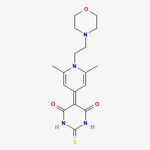 molecular formula C17H22N4O3S B2877168 5-(2,6-dimethyl-1-(2-morpholinoethyl)pyridin-4(1H)-ylidene)-2-thioxodihydropyrimidine-4,6(1H,5H)-dione CAS No. 880808-93-5