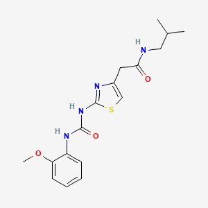 N-isobutyl-2-(2-(3-(2-methoxyphenyl)ureido)thiazol-4-yl)acetamide