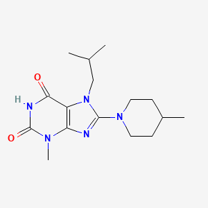7-isobutyl-3-methyl-8-(4-methylpiperidin-1-yl)-1H-purine-2,6(3H,7H)-dione