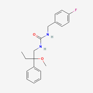 molecular formula C19H23FN2O2 B2877181 1-(4-Fluorobenzyl)-3-(2-methoxy-2-phenylbutyl)urea CAS No. 1797340-03-4