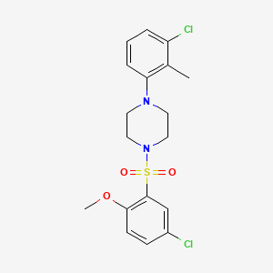 1-(5-Chloro-2-methoxybenzenesulfonyl)-4-(3-chloro-2-methylphenyl)piperazine