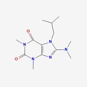 molecular formula C13H21N5O2 B2877209 8-(dimethylamino)-7-isobutyl-1,3-dimethyl-1H-purine-2,6(3H,7H)-dione CAS No. 941886-12-0