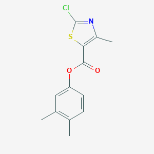 molecular formula C13H12ClNO2S B287721 3,4-Dimethylphenyl2-chloro-4-methyl-1,3-thiazole-5-carboxylate 