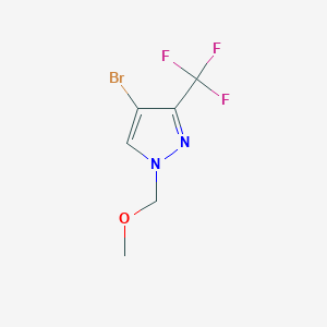 molecular formula C6H6BrF3N2O B2877218 4-Bromo-1-(methoxymethyl)-3-(trifluoromethyl)pyrazole CAS No. 2222511-94-4