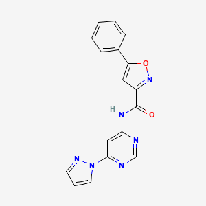 N-(6-(1H-pyrazol-1-yl)pyrimidin-4-yl)-5-phenylisoxazole-3-carboxamide