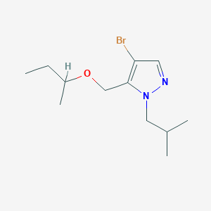 molecular formula C12H21BrN2O B2877226 4-bromo-5-(sec-butoxymethyl)-1-isobutyl-1H-pyrazole CAS No. 1856024-13-9