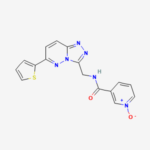 3-(((6-(Thiophen-2-yl)-[1,2,4]triazolo[4,3-b]pyridazin-3-yl)methyl)carbamoyl)pyridine 1-oxide