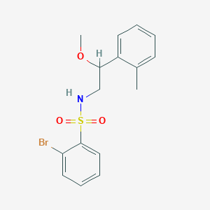 molecular formula C16H18BrNO3S B2877230 2-bromo-N-(2-methoxy-2-(o-tolyl)ethyl)benzenesulfonamide CAS No. 1797027-75-8