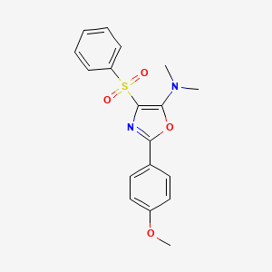 4-(benzenesulfonyl)-2-(4-methoxyphenyl)-N,N-dimethyl-1,3-oxazol-5-amine