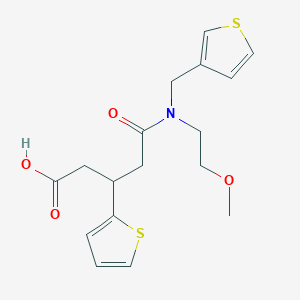 5-((2-Methoxyethyl)(thiophen-3-ylmethyl)amino)-5-oxo-3-(thiophen-2-yl)pentanoic acid