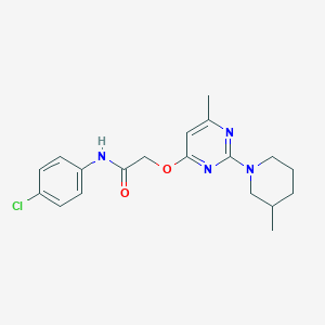 N-(4-chlorophenyl)-2-{[6-methyl-2-(3-methylpiperidin-1-yl)pyrimidin-4-yl]oxy}acetamide