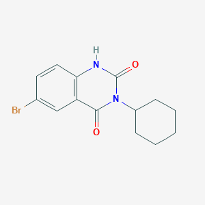 molecular formula C14H15BrN2O2 B2877284 6-bromo-3-cyclohexylquinazoline-2,4(1H,3H)-dione CAS No. 376625-66-0