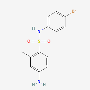 molecular formula C13H13BrN2O2S B2877297 4-amino-N-(4-bromophenyl)-2-methylbenzene-1-sulfonamide CAS No. 568554-47-2