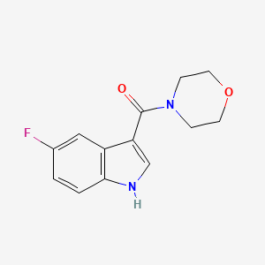 molecular formula C13H13FN2O2 B2877302 (5-Fluoro-1H-indol-3-yl)-morpholin-4-ylmethanone CAS No. 1260762-78-4