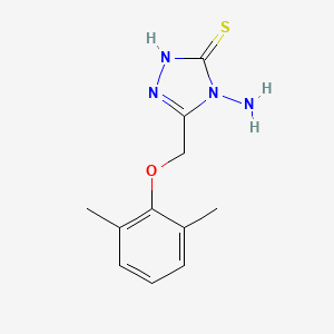 molecular formula C11H14N4OS B2877310 4-amino-5-[(2,6-dimethylphenoxy)methyl]-4H-1,2,4-triazole-3-thiol CAS No. 543694-80-0