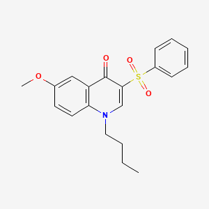 molecular formula C20H21NO4S B2877314 1-butyl-6-methoxy-3-(phenylsulfonyl)quinolin-4(1H)-one CAS No. 899214-98-3