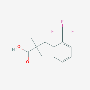 molecular formula C12H13F3O2 B2877322 2,2-二甲基-3-[2-(三氟甲基)苯基]丙酸 CAS No. 1439900-08-9