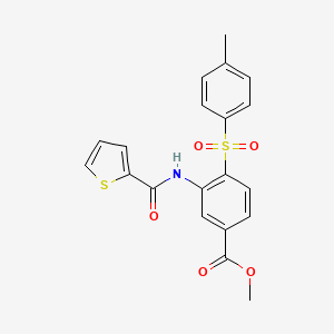 Methyl 4-[(4-methylphenyl)sulfonyl]-3-[(2-thienylcarbonyl)amino]benzenecarboxylate