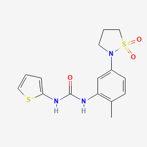 1-(5-(1,1-Dioxidoisothiazolidin-2-yl)-2-methylphenyl)-3-(thiophen-2-yl)urea