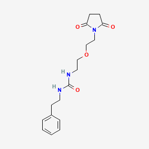 molecular formula C17H23N3O4 B2877326 1-(2-(2-(2,5-二氧代吡咯烷-1-基)乙氧基)乙基)-3-苯乙基脲 CAS No. 2034204-61-8