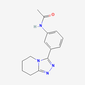 molecular formula C14H16N4O B2877327 N-[3-(5,6,7,8-tetrahydro[1,2,4]triazolo[4,3-a]pyridin-3-yl)phenyl]acetamide CAS No. 1775452-42-0