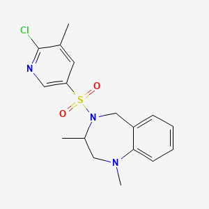 4-[(6-chloro-5-methylpyridin-3-yl)sulfonyl]-1,3-dimethyl-2,3,4,5-tetrahydro-1H-1,4-benzodiazepine