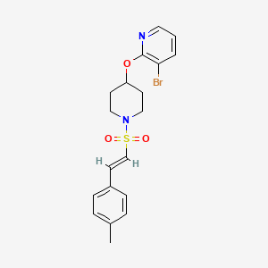 (E)-3-bromo-2-((1-((4-methylstyryl)sulfonyl)piperidin-4-yl)oxy)pyridine