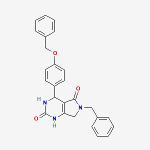 6-benzyl-4-(4-(benzyloxy)phenyl)-3,4,6,7-tetrahydro-1H-pyrrolo[3,4-d]pyrimidine-2,5-dione