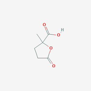 molecular formula C6H8O4 B2877338 2-Methyl-5-oxotetrahydrofuran-2-carboxylic acid CAS No. 57651-41-9