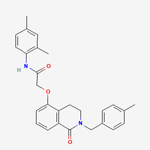 molecular formula C27H28N2O3 B2877351 N-(2,4-dimethylphenyl)-2-((2-(4-methylbenzyl)-1-oxo-1,2,3,4-tetrahydroisoquinolin-5-yl)oxy)acetamide CAS No. 850906-33-1