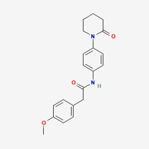 B2877355 2-(4-methoxyphenyl)-N-(4-(2-oxopiperidin-1-yl)phenyl)acetamide CAS No. 941978-21-8