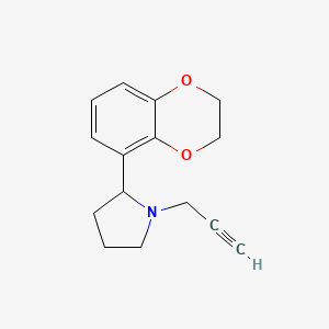 molecular formula C15H17NO2 B2877362 2-(2,3-Dihydro-1,4-benzodioxin-5-yl)-1-(prop-2-yn-1-yl)pyrrolidine CAS No. 1311916-24-1