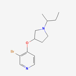 molecular formula C13H19BrN2O B2877368 3-Bromo-4-(1-butan-2-ylpyrrolidin-3-yl)oxypyridine CAS No. 2415573-37-2