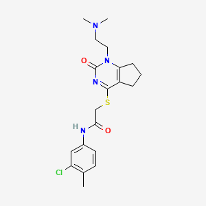 N-(3-chloro-4-methylphenyl)-2-((1-(2-(dimethylamino)ethyl)-2-oxo-2,5,6,7-tetrahydro-1H-cyclopenta[d]pyrimidin-4-yl)thio)acetamide