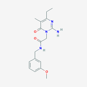 molecular formula C17H22N4O3 B2877373 2-(2-amino-4-ethyl-5-methyl-6-oxopyrimidin-1(6H)-yl)-N-(3-methoxybenzyl)acetamide CAS No. 1251711-00-8