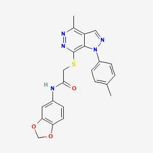 N-(2H-1,3-benzodioxol-5-yl)-2-{[4-methyl-1-(4-methylphenyl)-1H-pyrazolo[3,4-d]pyridazin-7-yl]sulfanyl}acetamide