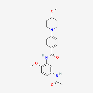 N-(5-acetamido-2-methoxyphenyl)-4-(4-methoxypiperidin-1-yl)benzamide