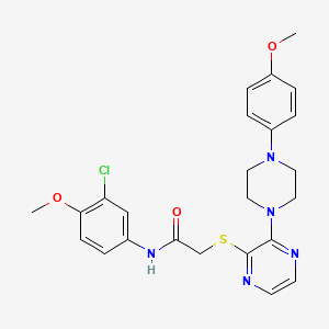 N-(3-chloro-4-methoxyphenyl)-2-({3-[4-(4-methoxyphenyl)piperazin-1-yl]pyrazin-2-yl}sulfanyl)acetamide