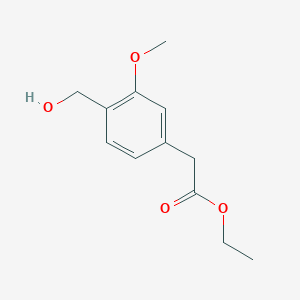 molecular formula C12H16O4 B2877387 2-[4-(羟甲基)-3-甲氧基苯基]乙酸乙酯 CAS No. 2386362-66-7