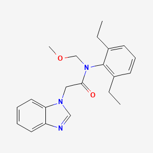 molecular formula C21H25N3O2 B2877388 2-(benzimidazol-1-yl)-N-(2,6-diethylphenyl)-N-(methoxymethyl)acetamide CAS No. 299934-39-7