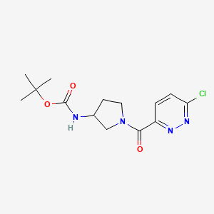 Tert-butyl N-[1-(6-chloropyridazine-3-carbonyl)pyrrolidin-3-yl]carbamate