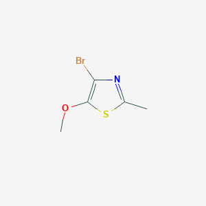molecular formula C5H6BrNOS B2877391 4-Bromo-5-methoxy-2-methyl-1,3-thiazole CAS No. 1216139-03-5