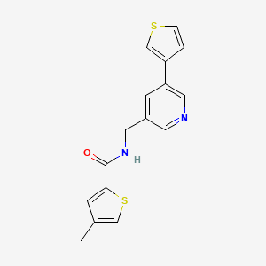 molecular formula C16H14N2OS2 B2877393 4-methyl-N-((5-(thiophen-3-yl)pyridin-3-yl)methyl)thiophene-2-carboxamide CAS No. 1788852-03-8
