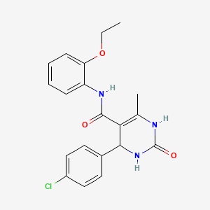 molecular formula C20H20ClN3O3 B2877394 4-(4-chlorophenyl)-N-(2-ethoxyphenyl)-6-methyl-2-oxo-1,2,3,4-tetrahydropyrimidine-5-carboxamide CAS No. 361182-36-7