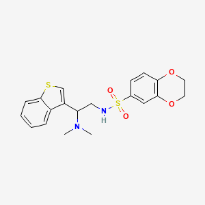 N-(2-(benzo[b]thiophen-3-yl)-2-(dimethylamino)ethyl)-2,3-dihydrobenzo[b][1,4]dioxine-6-sulfonamide